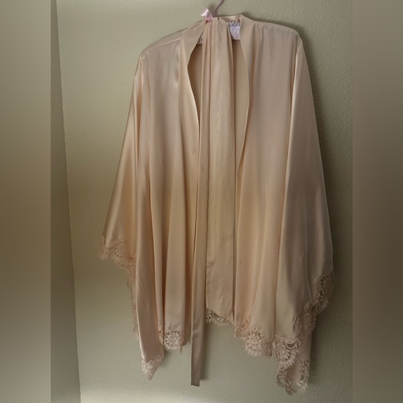 Agent Provacature pink silk camisole nightgown and robe SET!! - Picture 5 of 8